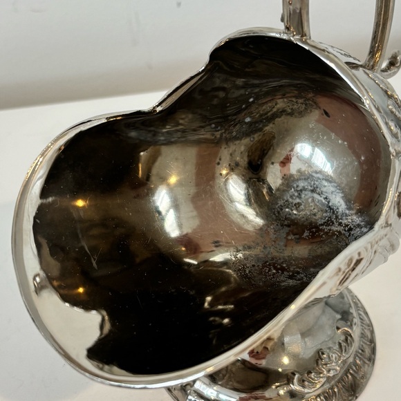 Vintage French silver plated sugar scuttle ornate rose detail Bridgerton style - Picture 8 of 12